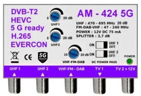 EVERCON anténní zesilovač AM-424 5G bez napájecího zdroje