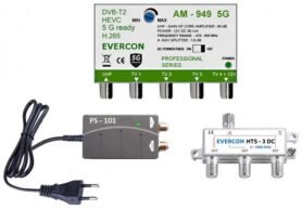 EVERCON anténní set pro 6 TV 949-101-6 5G pro DVB-T2