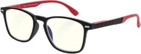 GLASSA Blue Light Blocking Glasses PCG 029, +2,00 dio, černo červené
