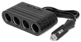 AMIO Prodlužovací zásuvka 12/24V 120W 3 × USB, 80 cm