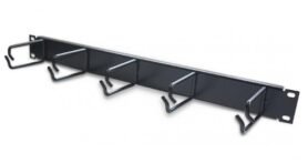 CTnet 19‘‘ vyvazovací panel 1U, 5 × háček 40 × 80 mm