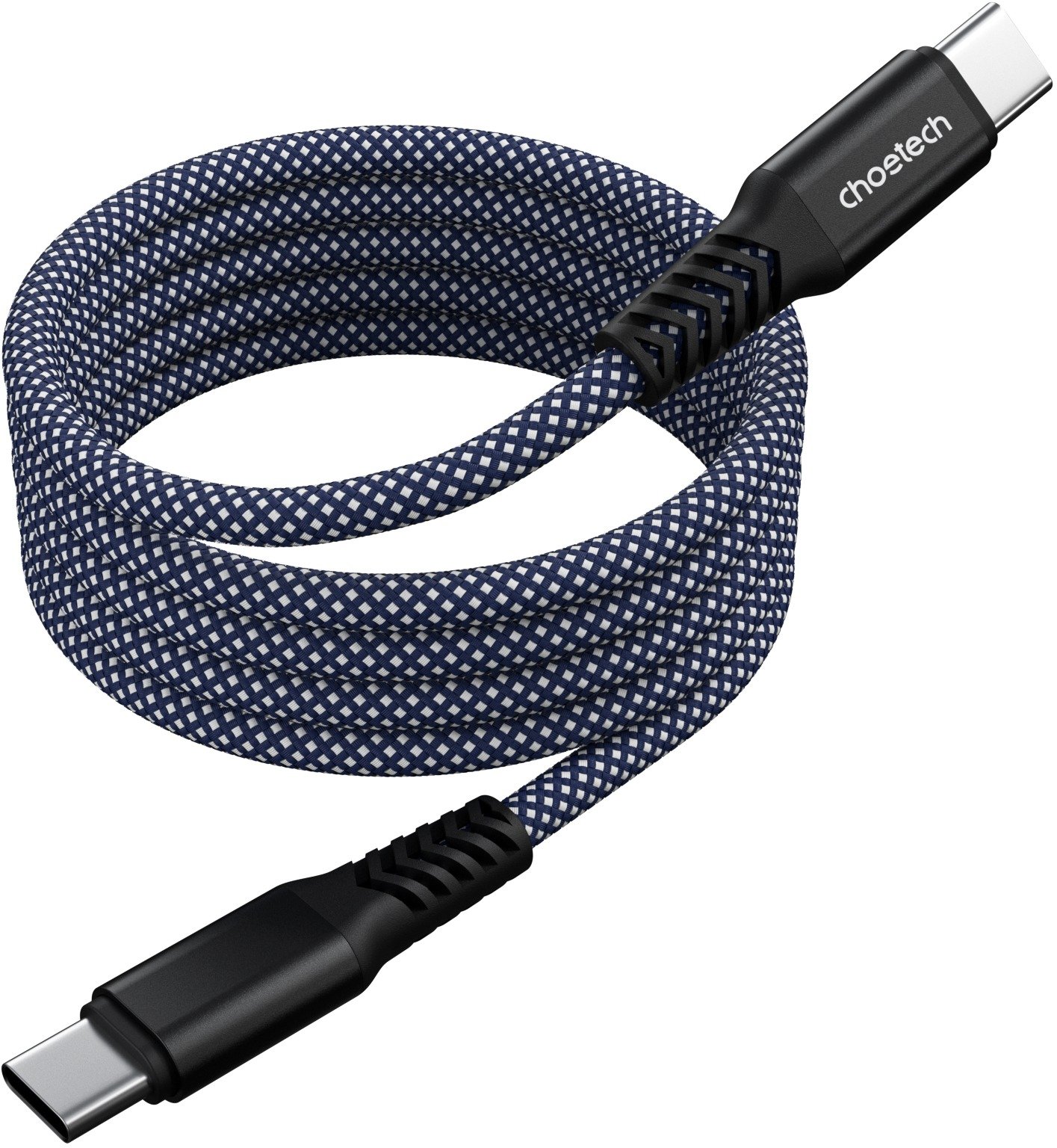Choetech PD100W USB-C to USB-C 1M Magnet Nylon Cable--blue