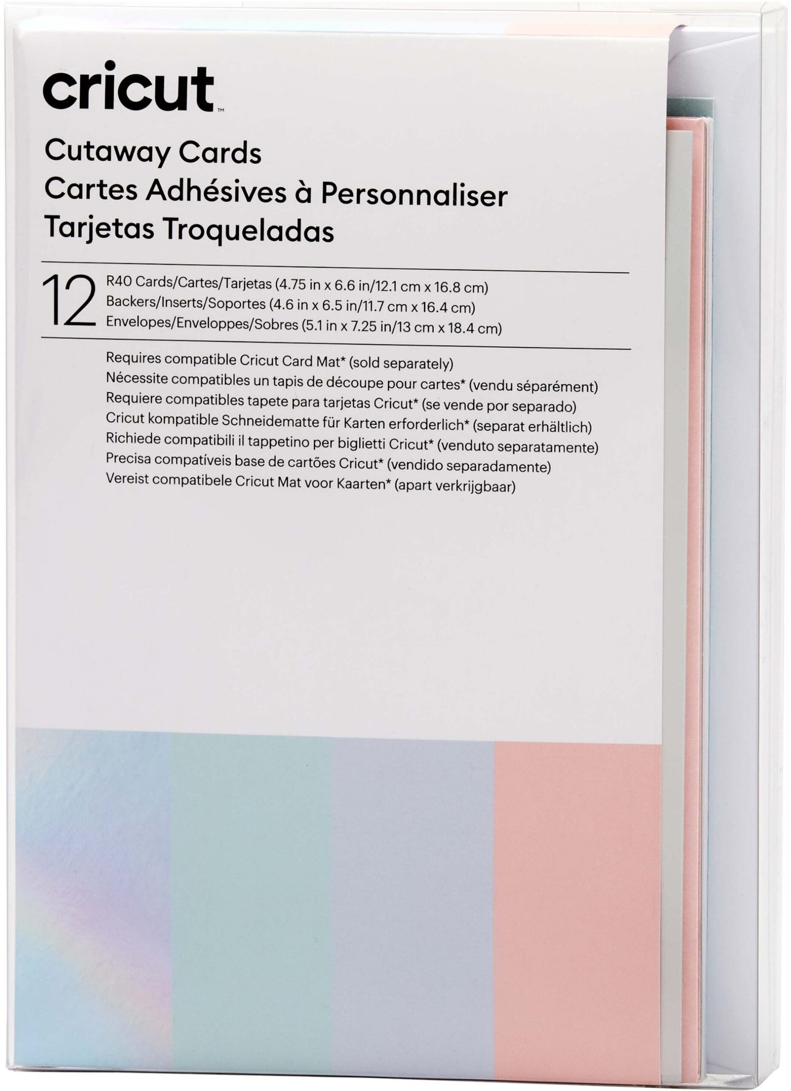 Cricut Cut-Away Cards Pastel R40 (12,1 cm x 16,8 cm) 12-pack