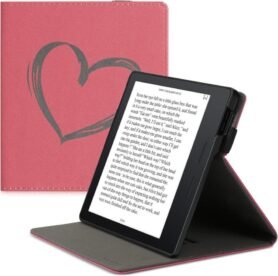 KW Mobile - Brushed Heart - KW4941808 - pouzdro pro Amazon Kindle Oasis 2/3 - červené