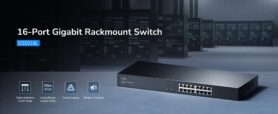 CUDY 16-Port Gigabit Metal Switch 19 inch