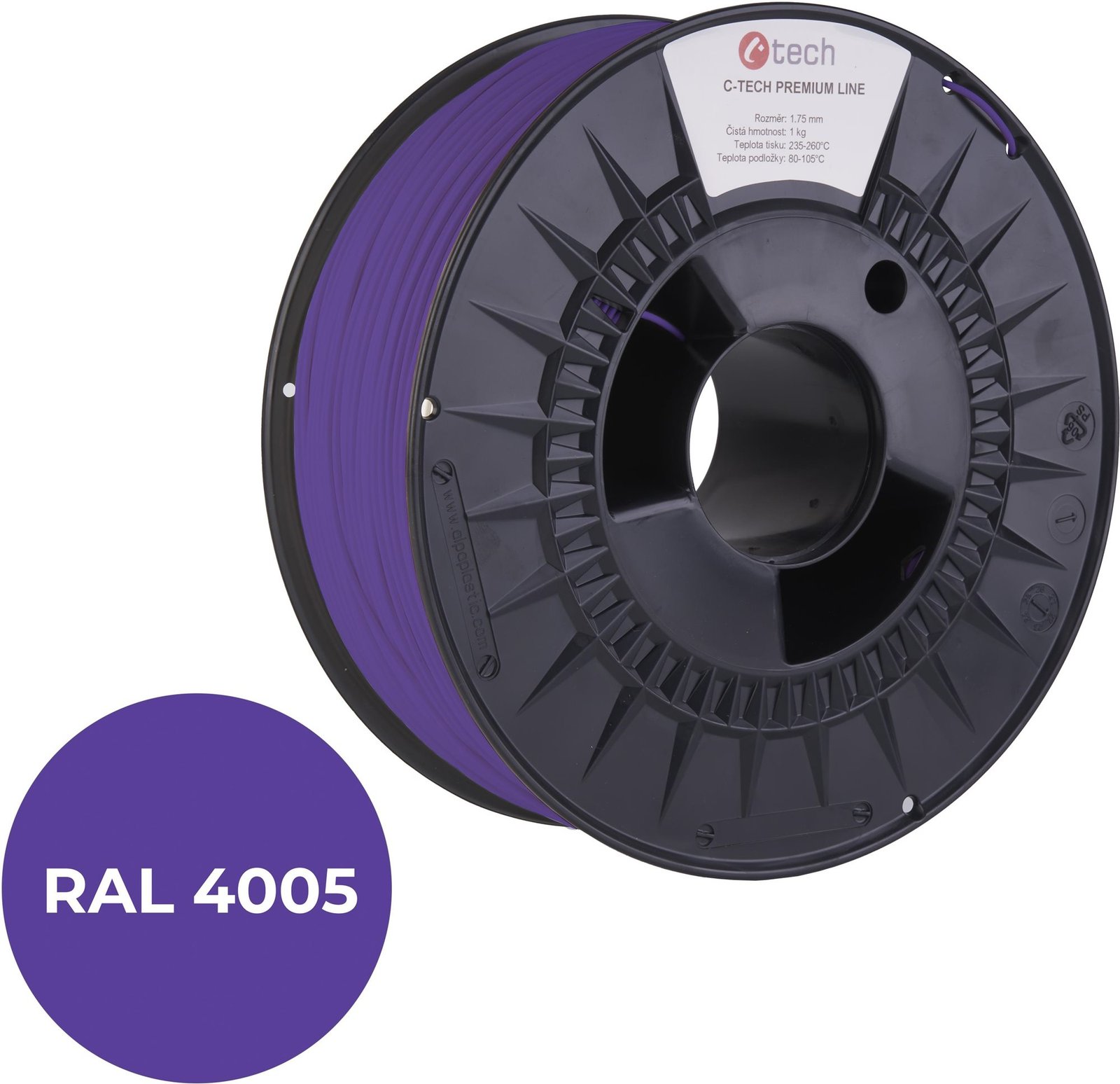 C-TECH filament PREMIUM LINE PLA modrofialová RAL4005