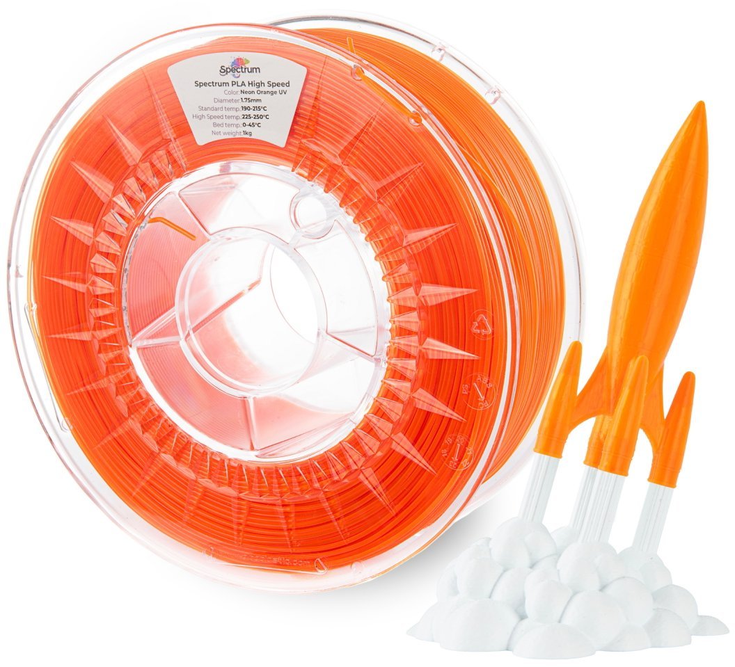 Filament Spectrum PLA High Speed 1.75mm Neon Orange 1kg