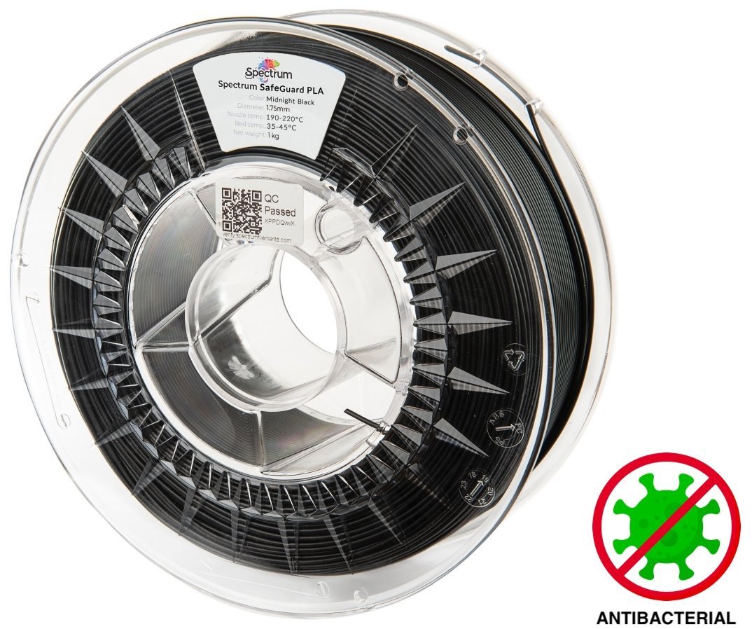 Filament Spectrum SafeGuard PLA 1.75mm Deep Black 1kg
