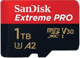 SANDISK microSDXC 1TB Extreme PRO + Rescue PRO Deluxe + SD adaptér
