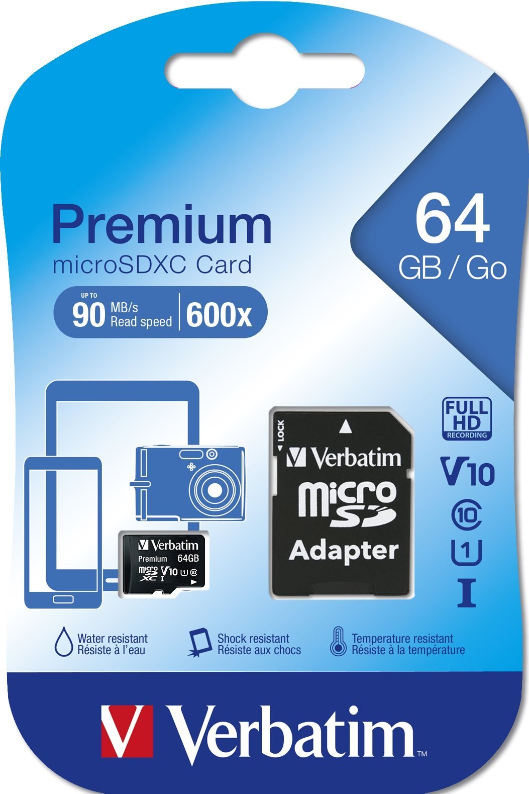 Verbatim MicroSDXC 64GB Premium + SD adaptér