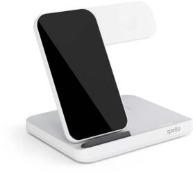 Spello 3in1 bezdrátový nabíjecí stojánek pro Samsung - bílá