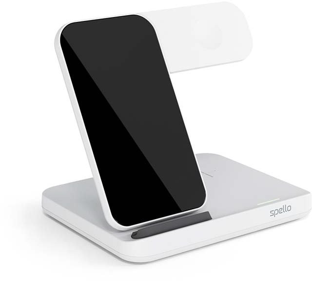 Spello 3in1 bezdrátový nabíjecí stojánek pro Samsung - bílá