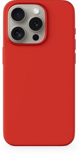 Epico Mag+ silikonový kryt pro iPhone 15 Pro s podporou MagSafe - tmavě červený