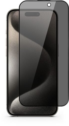 Epico Edge to Edge ochranné sklo s privátním filtrem pro iPhone 15 Plus - s aplikátorem