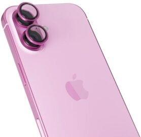 Epico hliníkové ochranné sklo na čočky fotoaparátu pro iPhone 16/16 Plus - růžová