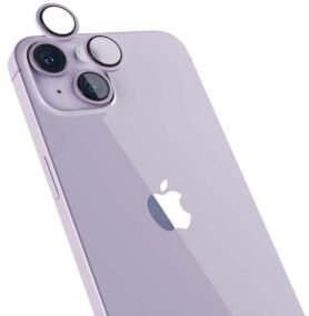 Epico Hliníkové ochranné sklo na čočky fotoaparátu pro iPhone 14 / 14 Plus fialová