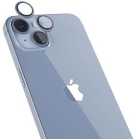 Epico Hliníkové ochranné sklo na čočky fotoaparátu pro iPhone 14 / 14 Plus modrá