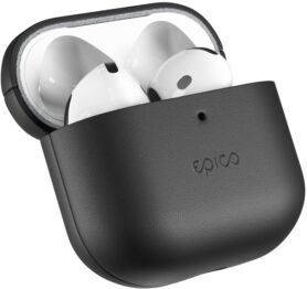 Epico Leather Case Airpods 4/4 (ANC) - černá