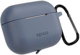 Epico silikonové pouzdro s karabinou AirPods Pro 3 - modrošedá