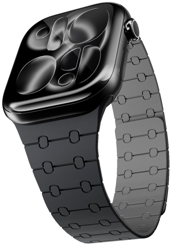 Epico Magnetic+ Silicone řemínek Apple Watch SE 40mm/Series 1-9 38/40/41mm, 10-11 42mm - černý