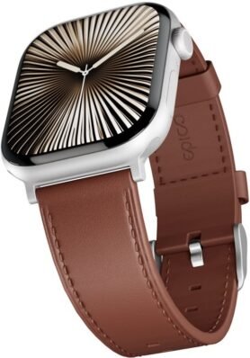 Epico kožený řemínek pro Apple Watch SE/Series 1-9 (42/44/45mm)/10-11 (46mm)/Ultra (49mm) - hnědá