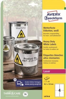 Avery Zweckform L4774-8 Odolné samolepící etikety