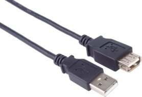 PremiumCord USB 2.0 prodlužovací 0.5m černý