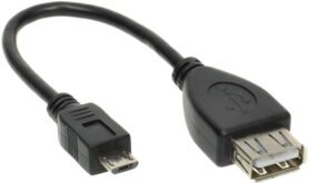 PremiumCord kabel USB A/f - Micro USB/m 20cm