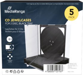 MEDIARANGE 2 CD 10.4 mm černý - 5ks/bal