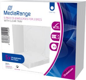 MEDIARANGE 2 CD 10.4 mm čirý - 5ks/bal