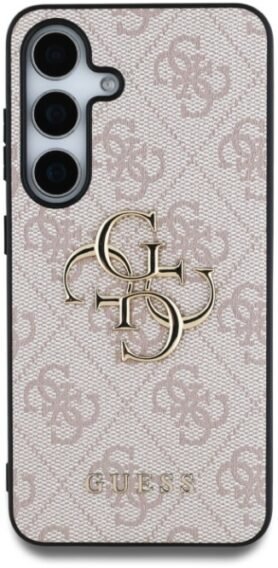 Guess PU 4G Metal Logo Zadní Kryt pro Samsung Galaxy S25 Pink