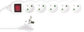 EMOS Prodlužovací kabel s vypínačem – 5 zásuvek, 3m, 3× 1,5mm2