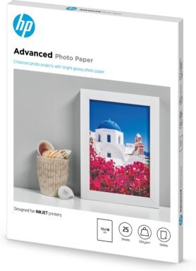 HP Advanced Glossy Photo Paper 13x18cm, 25ks, 250g/m