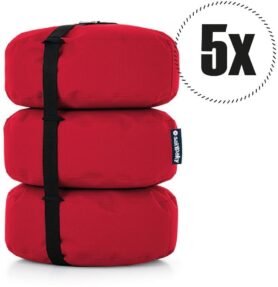SakyPaky Sedací vaky - 5x Triburet červený