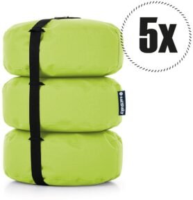 SakyPaky Sedací vaky - 5x Triburet limetový
