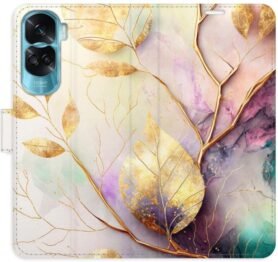 iSaprio Flip pouzdro Gold Leaves 02 pro Honor 90 Lite 5G