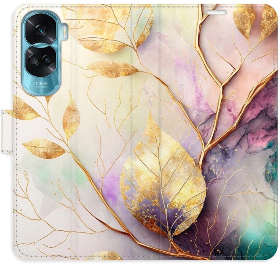 iSaprio Flip pouzdro Gold Leaves 02 pro Honor 90 Lite 5G