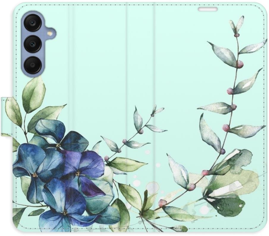 iSaprio Flip pouzdro Blue Flowers pro Samsung Galaxy A25 5G