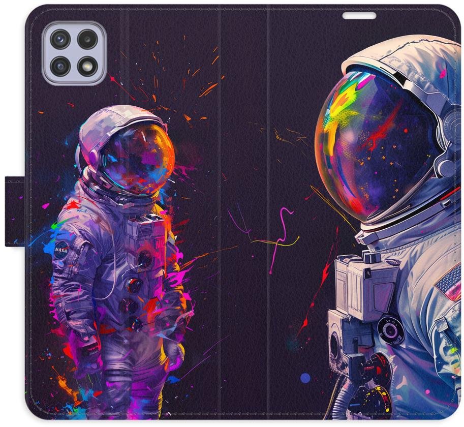 iSaprio Flip pouzdro Neon Astronaut 02 pro Samsung Galaxy A22 5G