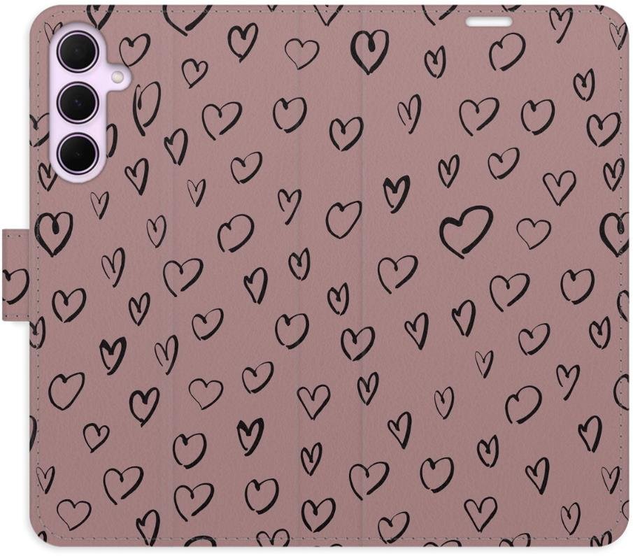 iSaprio Flip pouzdro Heart Dark 02 pro Samsung Galaxy A35 5G