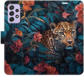 iSaprio Flip pouzdro Flower Jaguar 02 pro Samsung Galaxy A52 / A52 5G / A52s