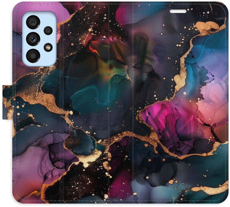 iSaprio Flip pouzdro Dark Marble pro Samsung Galaxy A53 5G