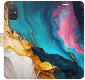 iSaprio Flip pouzdro Colourful Marble pro Samsung Galaxy A71