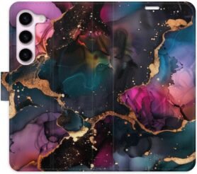 iSaprio Flip pouzdro Dark Marble pro Samsung Galaxy S23 5G