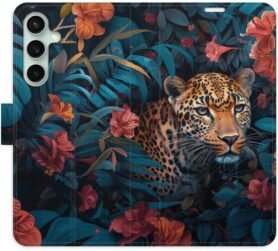 iSaprio Flip pouzdro Flower Jaguar 02 pro Samsung Galaxy S23 FE