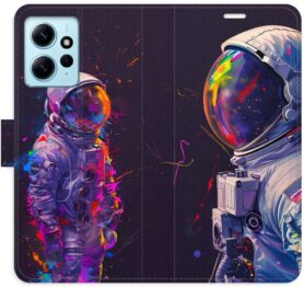 iSaprio Flip pouzdro Neon Astronaut 02 pro Xiaomi Redmi Note 12 5G