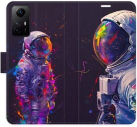 iSaprio Flip pouzdro Neon Astronaut 02 pro Xiaomi Redmi Note 12S