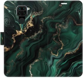 iSaprio Flip pouzdro Emerald 02 pro Xiaomi Redmi Note 9
