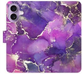 iSaprio Flip pouzdro Purple Marble pro iPhone 17