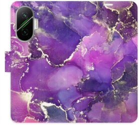 iSaprio Flip pouzdro Purple Marble pro Poco F7